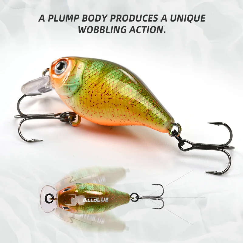 ALLBLUE Crankbait 38mm flotante con sonajero para trucha - imagen 5