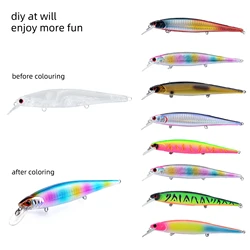FREE FISHER señuelos Minnow sin pintar artificiales para personalizar