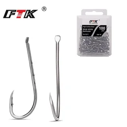FTK Anzuelos Baitholder Jig Head – Acero al carbono, vástago largo