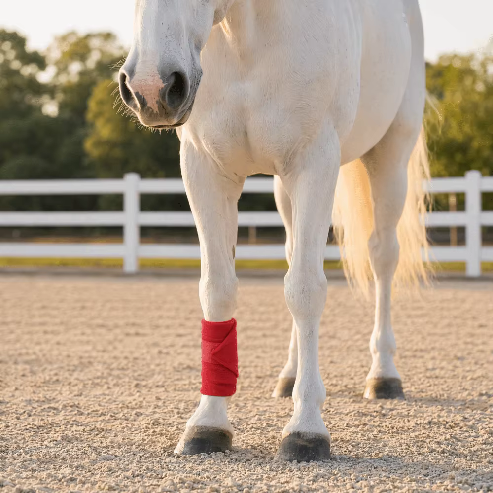Protectores autoadhesivos para patas de caballo en negro