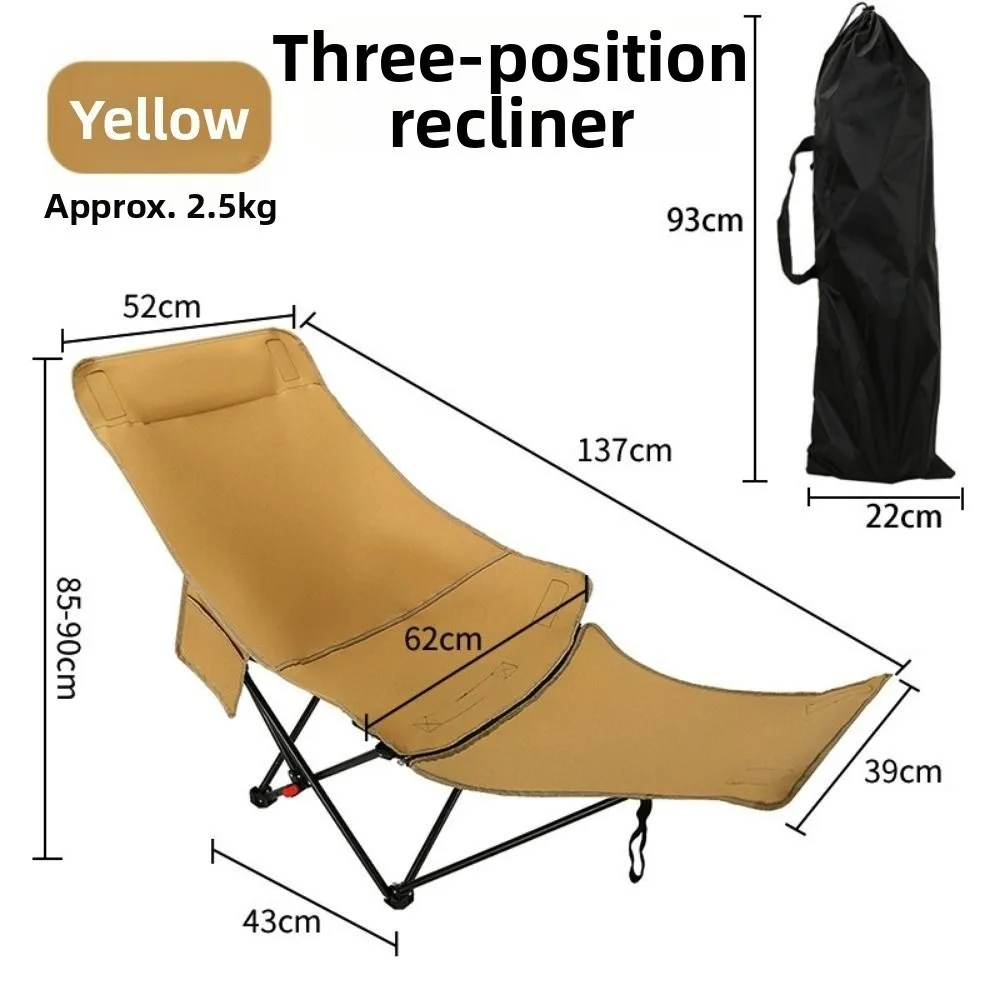 Silla de pesca plegable ajustable con reposapiés y respaldo - imagen 4
