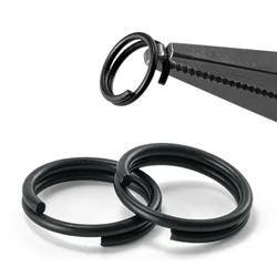 Anillos Split Acero Inox Negro Mate – Cambio Rápido de Anzuelos