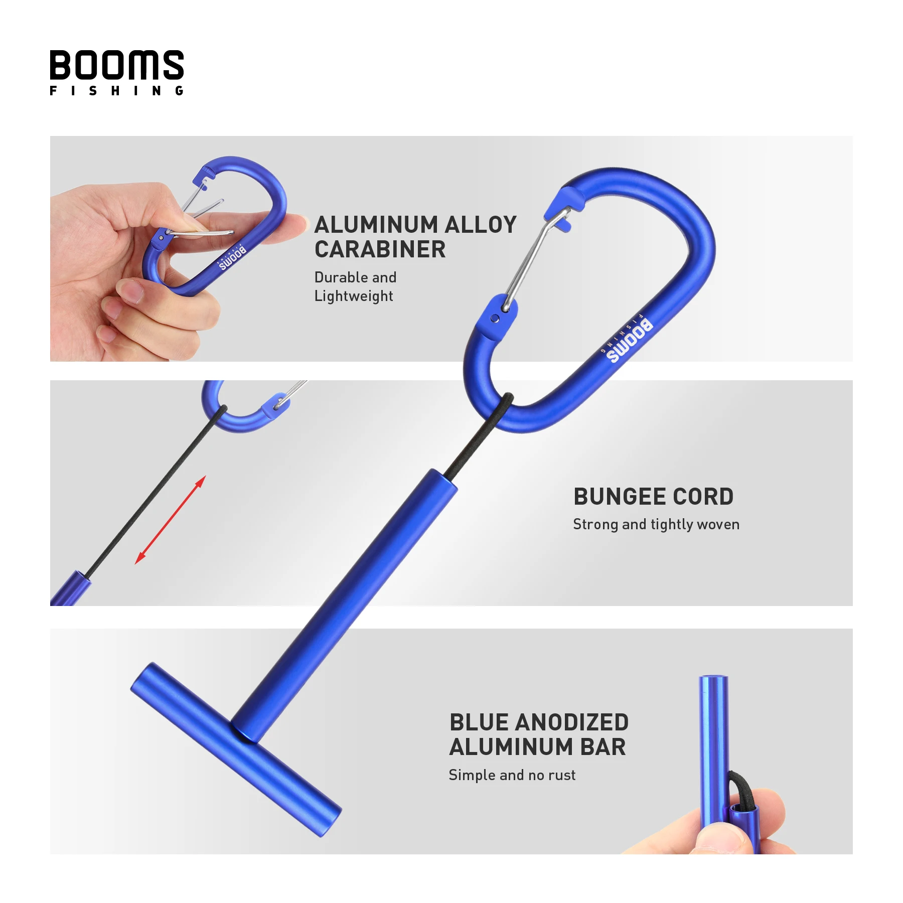 Carrete de mosca Booms Fishing SH1 – Alta velocidad negro y azul - imagen 4