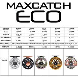 Carrete de mosca MAXIMUMCATCH ECO Árbomo grande aluminio ligero
