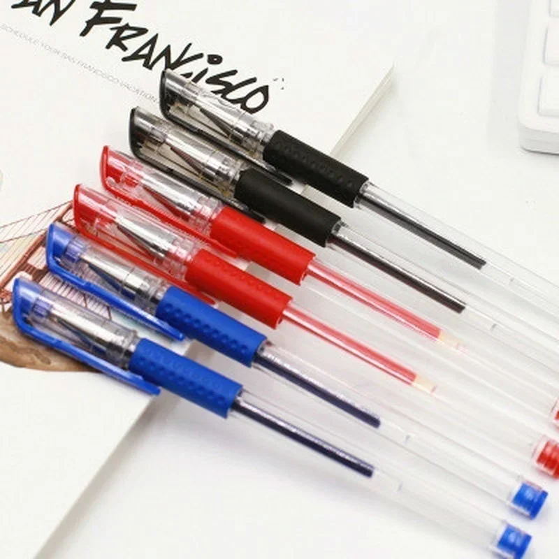 Juego de 10 bolígrafos de gel negro, azul y rojo