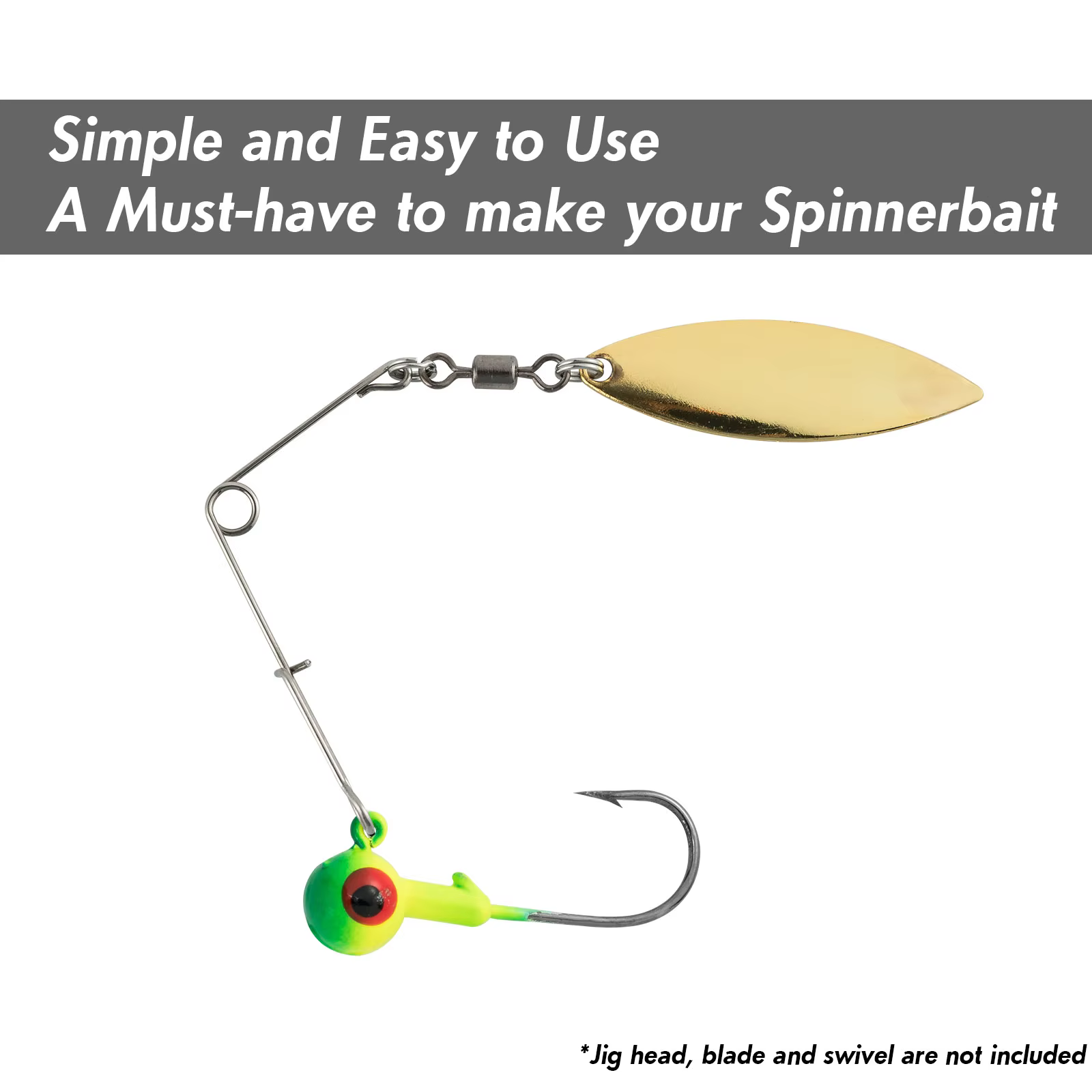 Spinnerbait de aluminio para black bass – Señuelo con paleta - imagen 4
