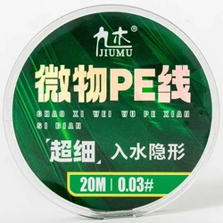 Línea de pesca trenzada PE ultrafina para pesca ligera de microcebo