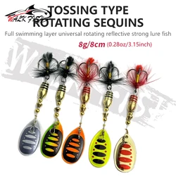 WALK FISH Cuchara giratoria con lentejuelas para lubina y trucha