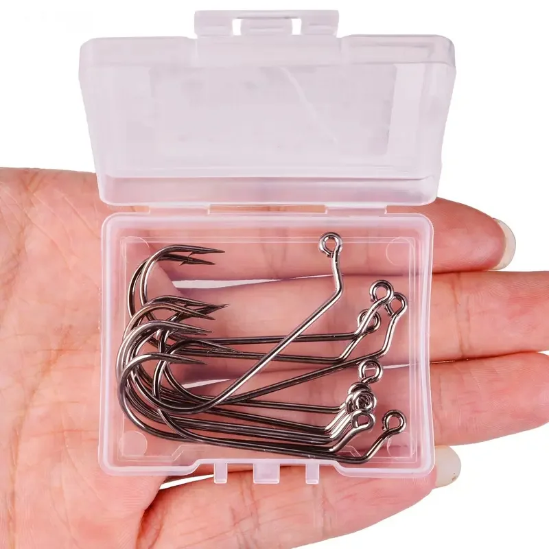 Anzuelos Jig Head de acero carbono, ojo compensado 60° para lubina - imagen 4