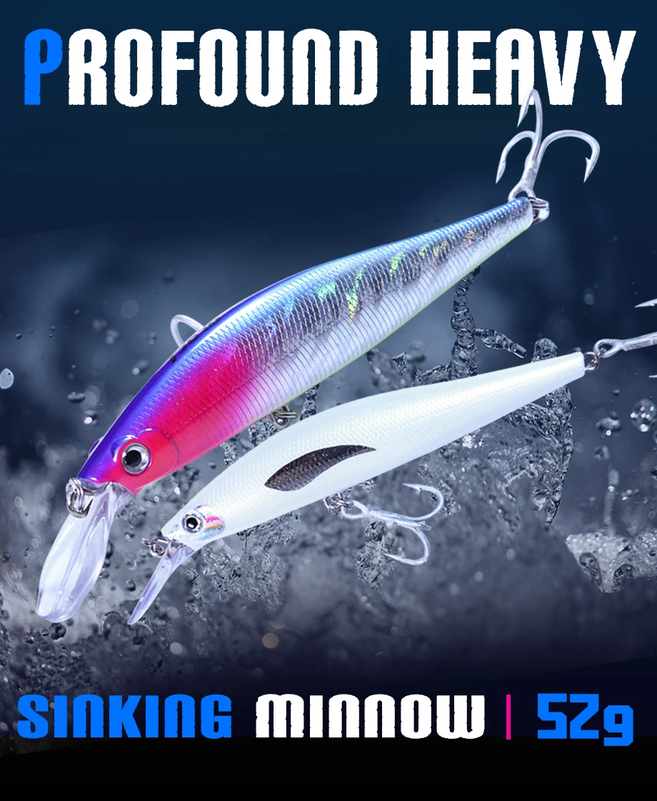 Señuelo FJORD 52g Minnow 130mm en acción