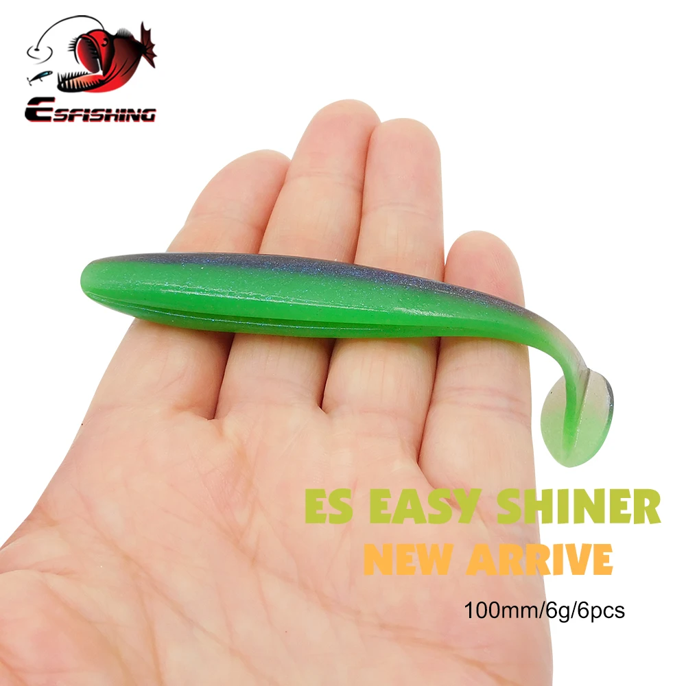 ESFISHING Super Easy Shiner – Señuelo shad blando 100mm agua salada - imagen 3