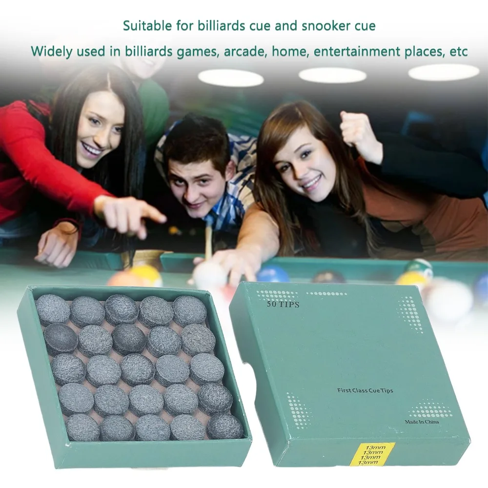 Puntas de taco de billar de cuero para pegar – Repuesto snooker - imagen 4