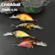 Crankbait duro sumergible para pesca de lucio, trucha y lubina