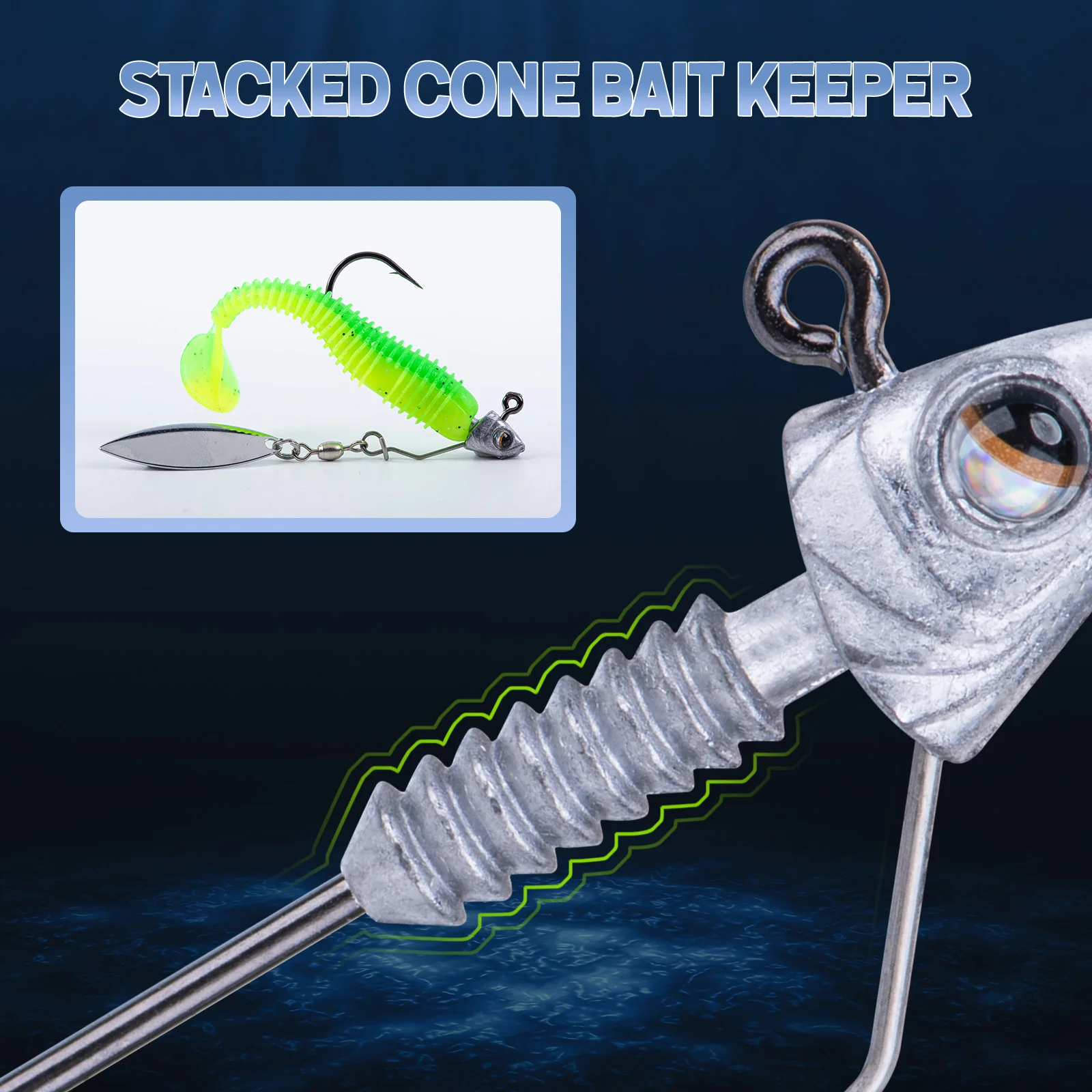 Anzuelos Jig Head Goture con Girador – Vinilo Lubina - imagen 5