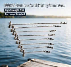 Conector giratorio en T antienredos para aparejos de pesca