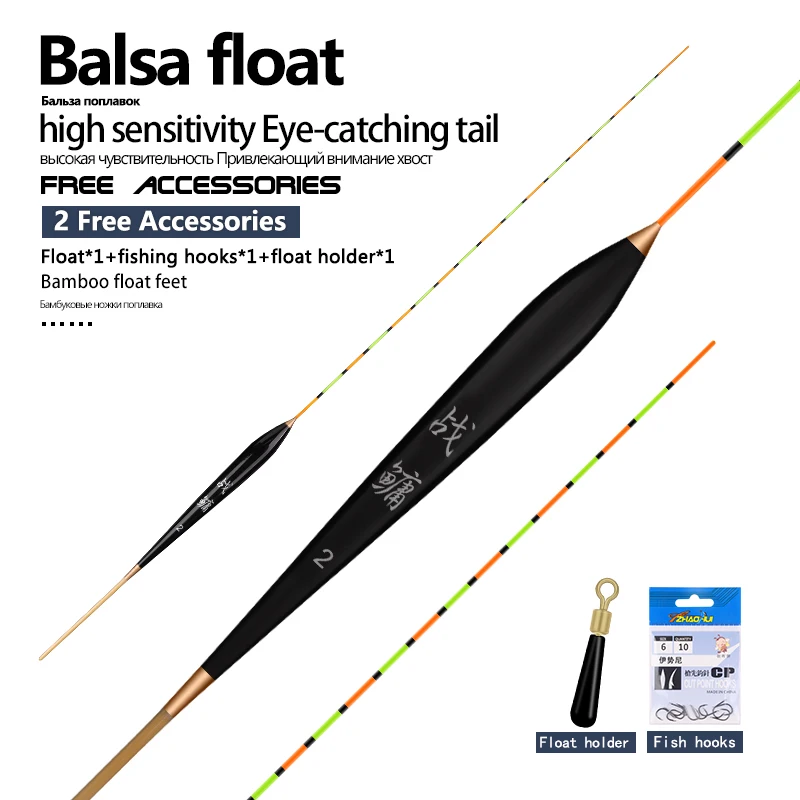 Flotador ultralargo de madera balsa para pesca - imagen 3