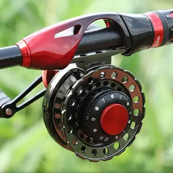 Carrete pesca en hielo totalmente metálico con potencia de arrastre