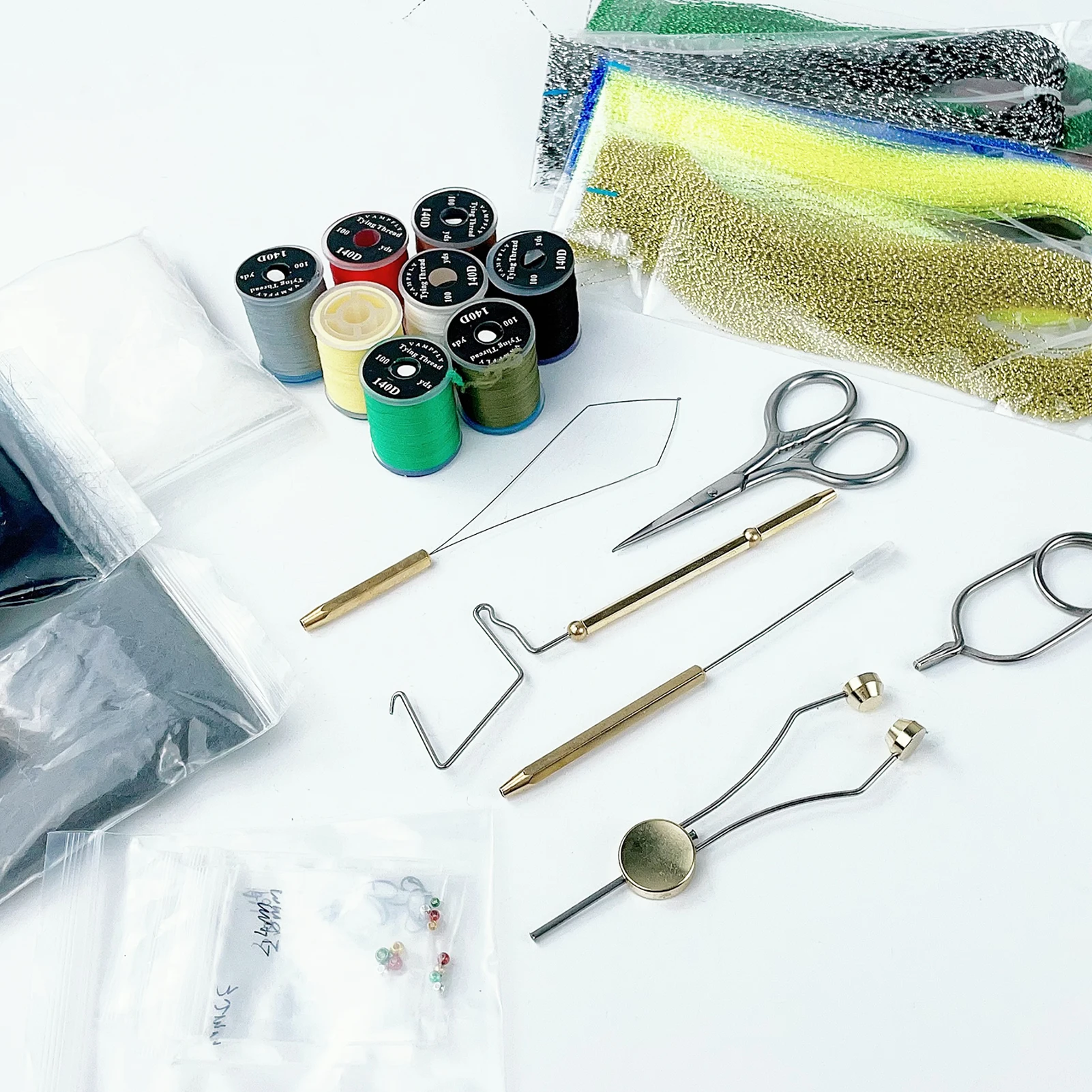 Kit atado de moscas con tijeras, bobin, enhebrador y anudador - imagen 4