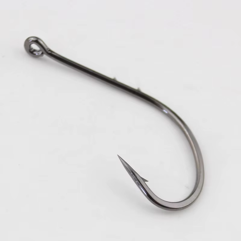 Anzuelos offset doble púa trasera, vástago largo para pesca arena - imagen 4