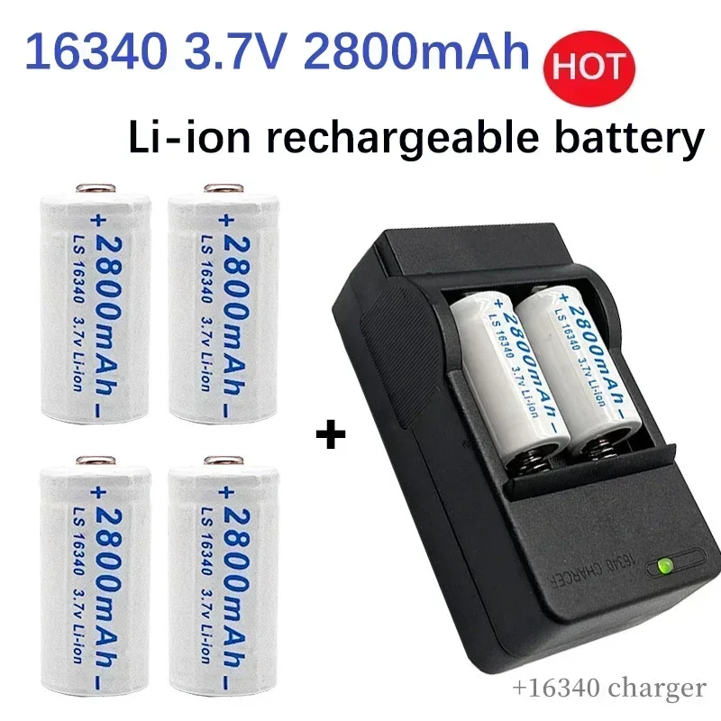 Baterías recargables CR123A para cámaras