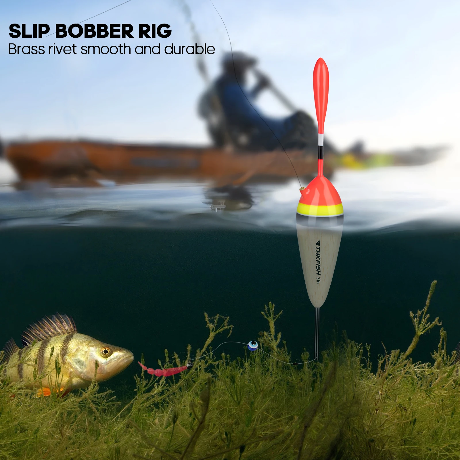 THKFISH Boyas Flotantes Antideslizantes – 2‑3" para panfish y lubina - imagen 5