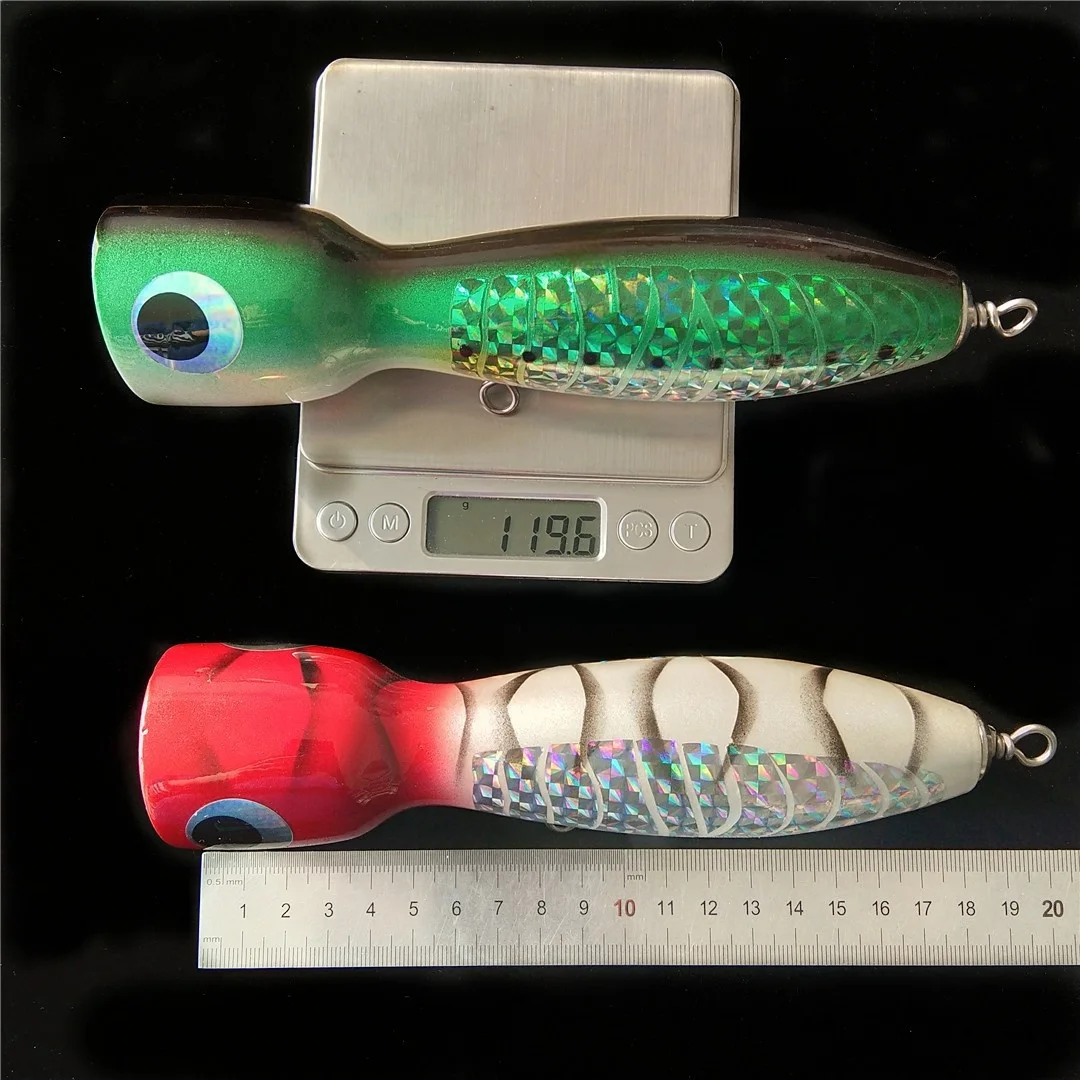 Swolfy Popper Topwater Madera para GT y Atún – Agua Salada