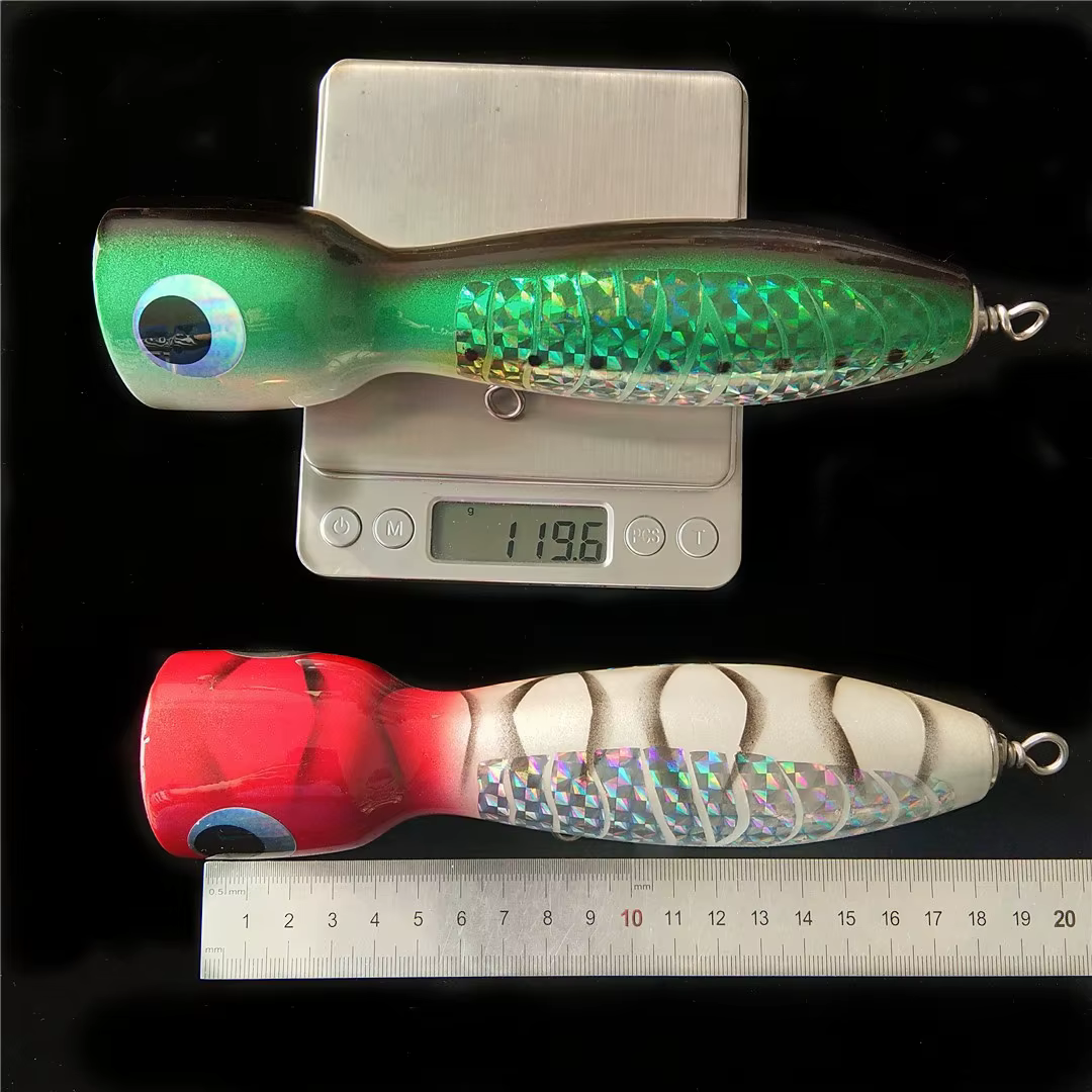 Swolfy Popper Topwater Madera para GT y Atún – Agua Salada