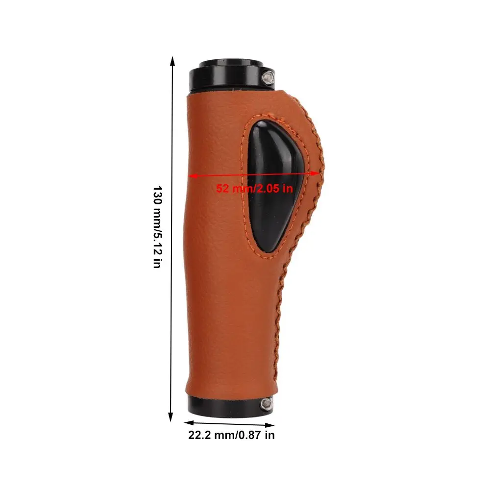 Empuñaduras de cuero para bicicleta con doble bloqueo ergonómico - imagen 5