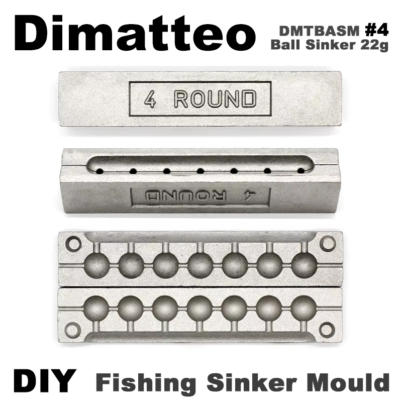 Molde de plomo para pesca Dimatteo – 7 cavidades para chumbadas - imagen 2