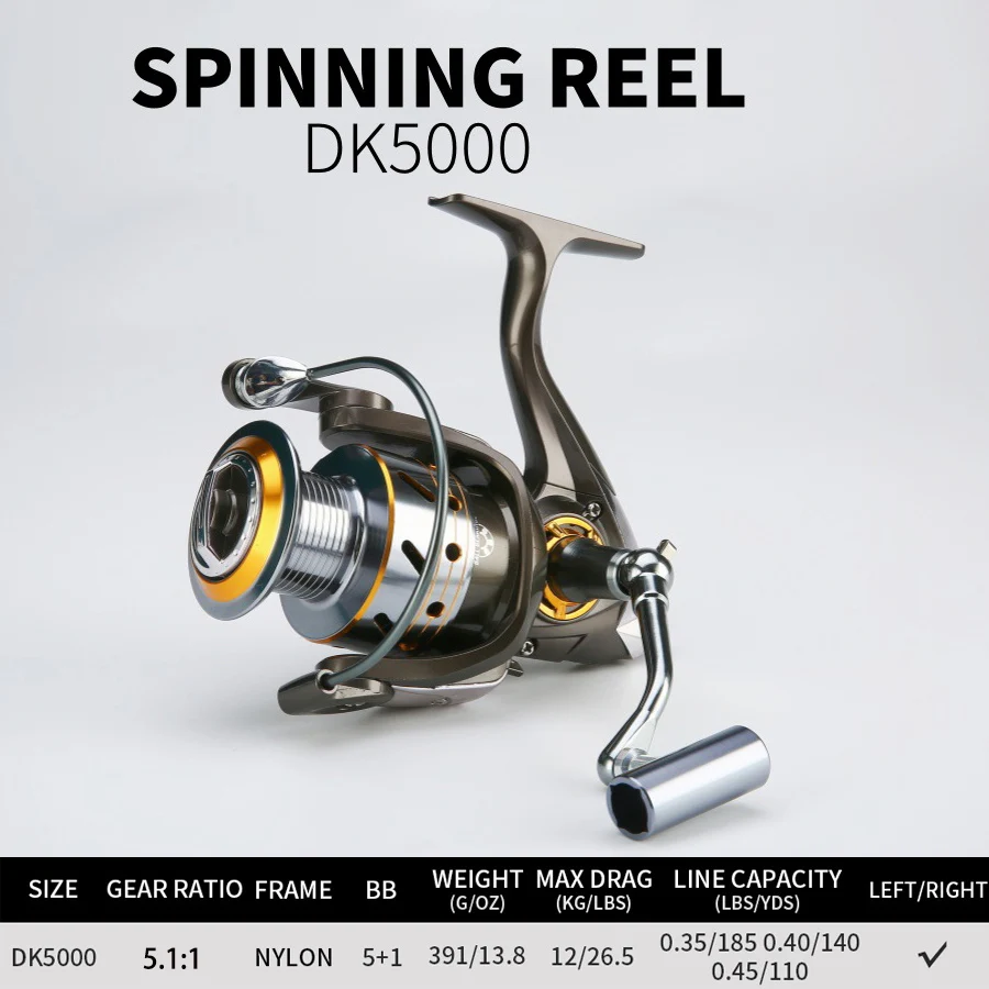 Carrete de pesca giratorio JIOUDAO 5000S