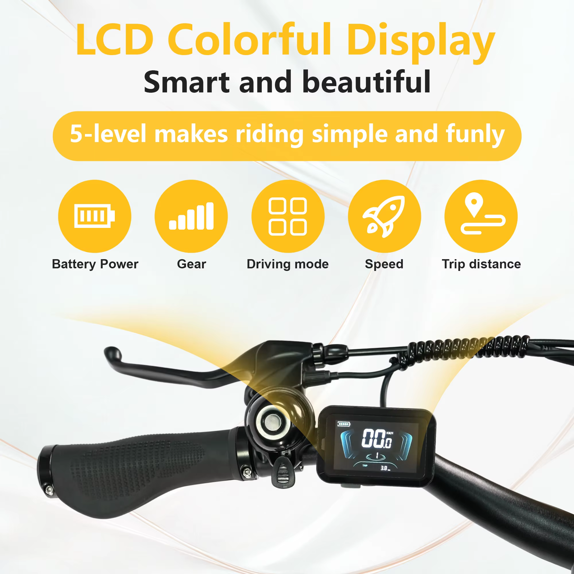 Bicicleta eléctrica TTGO 250W con batería extraíble y 7 velocidades - imagen 2
