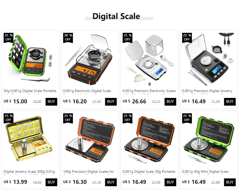Mini báscula digital electrónica LCD de 200g con plataforma de acero inoxidable