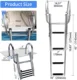 Escalera plegable telescópica de acero inoxidable para barco pontón - imagen 4