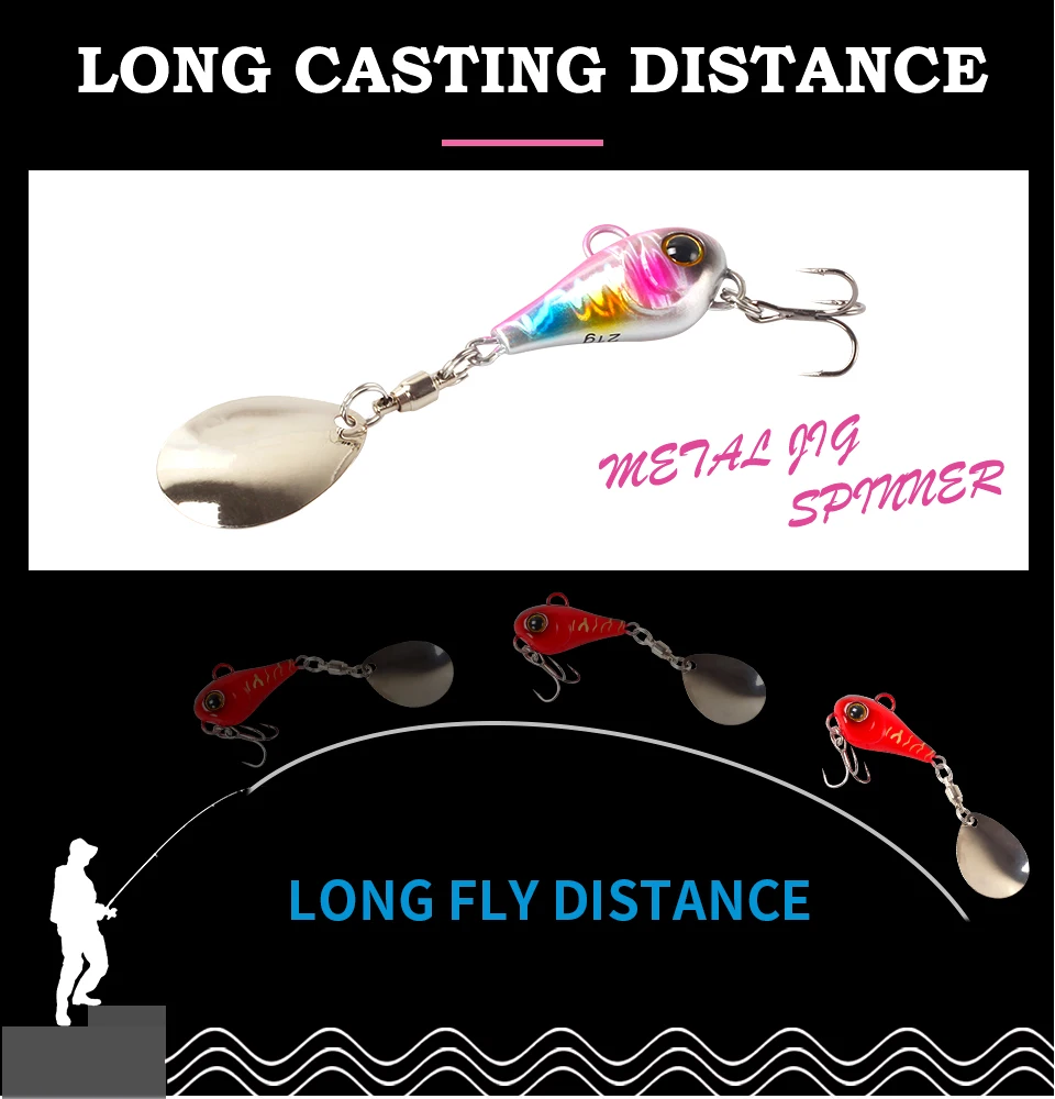 Detalle de forma “vib spoon” y spinner