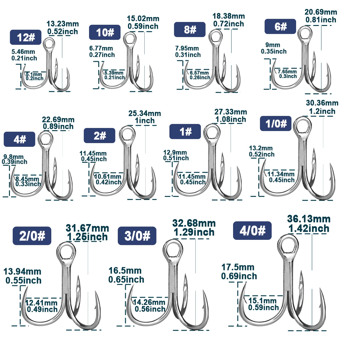 Anzuelos triples para crankbaits y spinners de agua salada - imagen 2