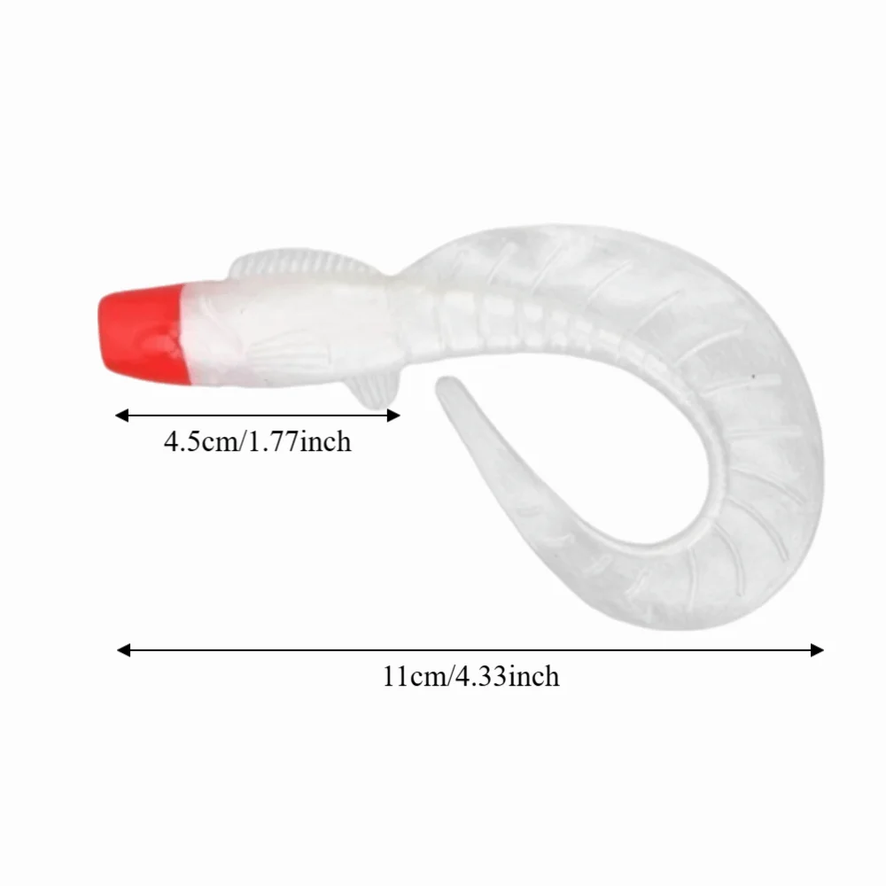 Juego de 4 señuelos blandos PVC para pesca de lubina