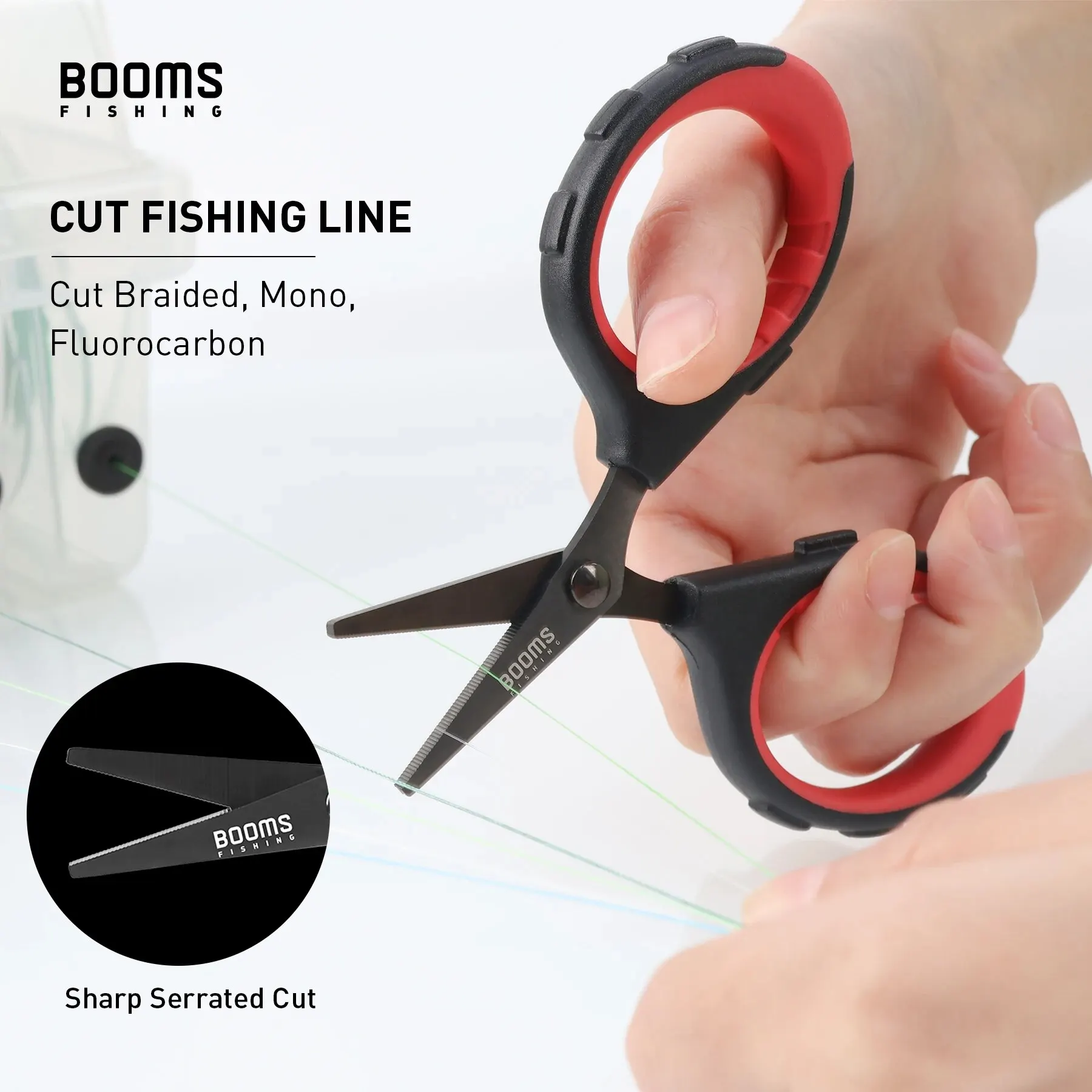 Booms Fishing S05 Tijeras de pesca – Acero inoxidable con titanio - imagen 5