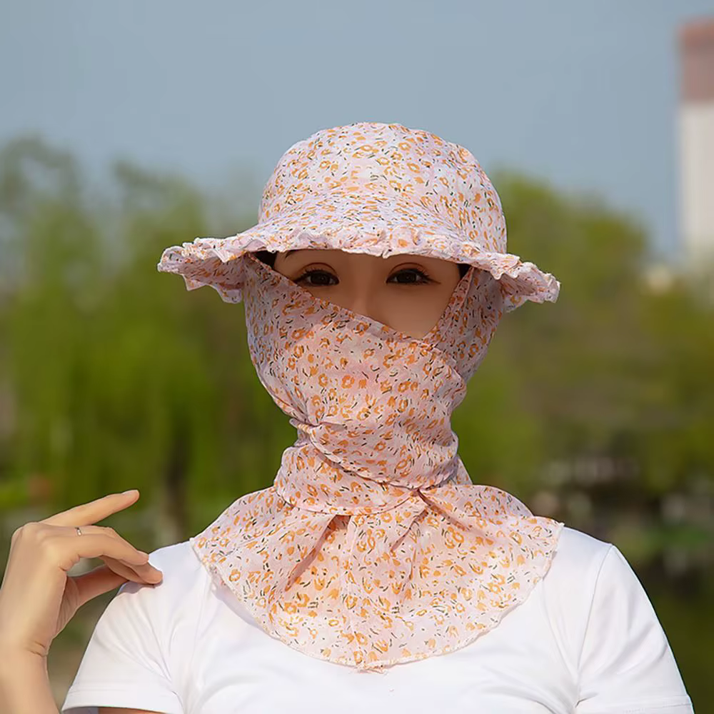 Sombrero de Pesca Protección Solar y Secado Rápido Ala Ancha Floral - imagen 2