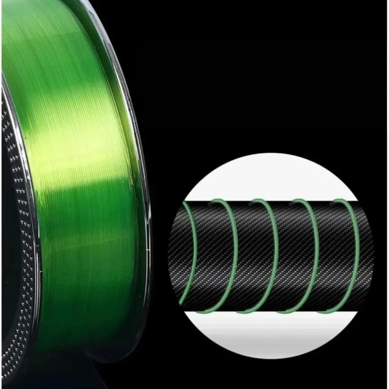 Línea fluorocarbono verde súper resistente sin torsión, suave - imagen 2