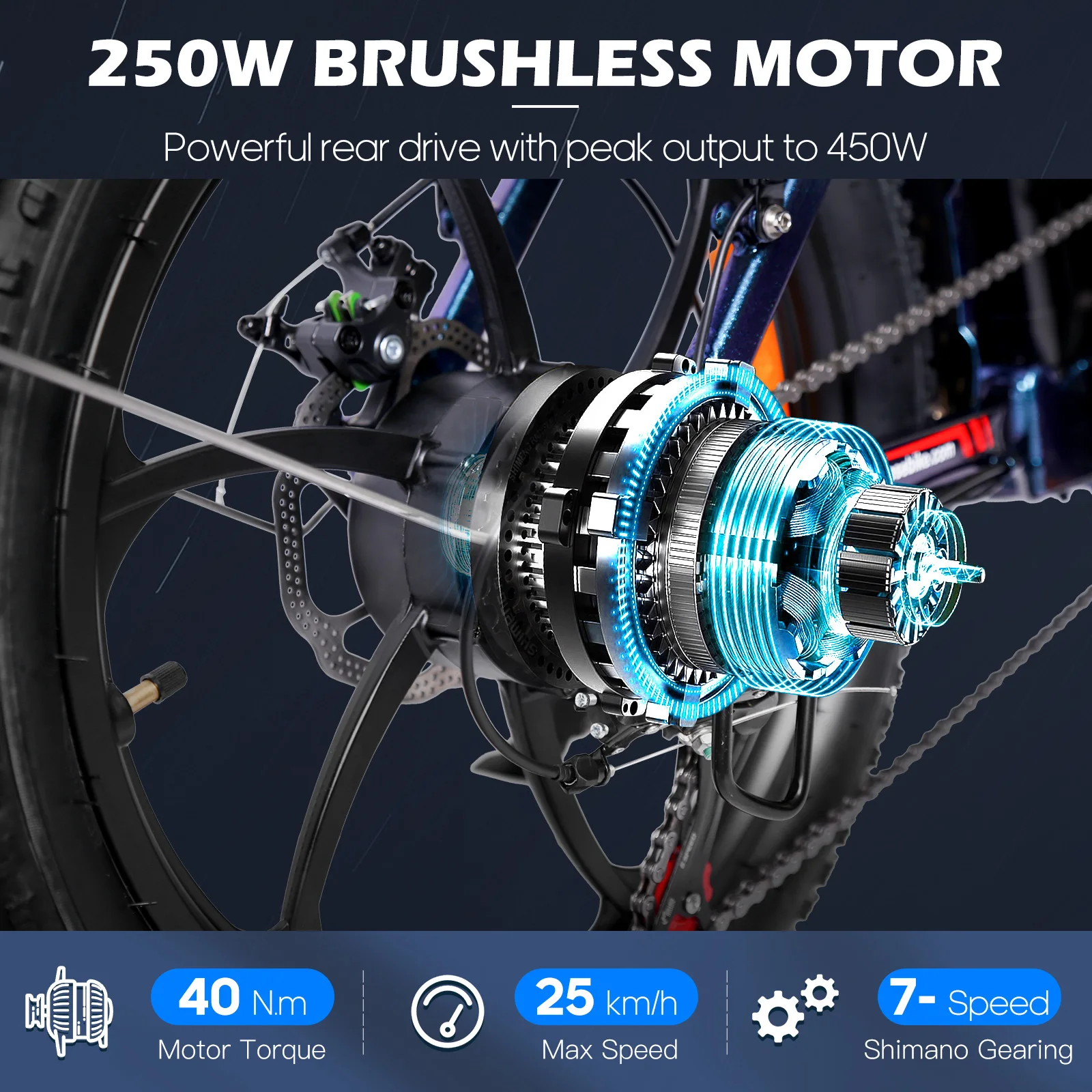 Fafrees F20 Pro – Bicicleta eléctrica de montaña 20 pulg. con batería 36 V 18 Ah - imagen 2