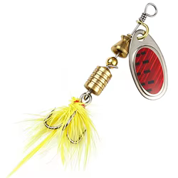 Señuelos giratorios para lubina tipo cuchara Walleye Zander