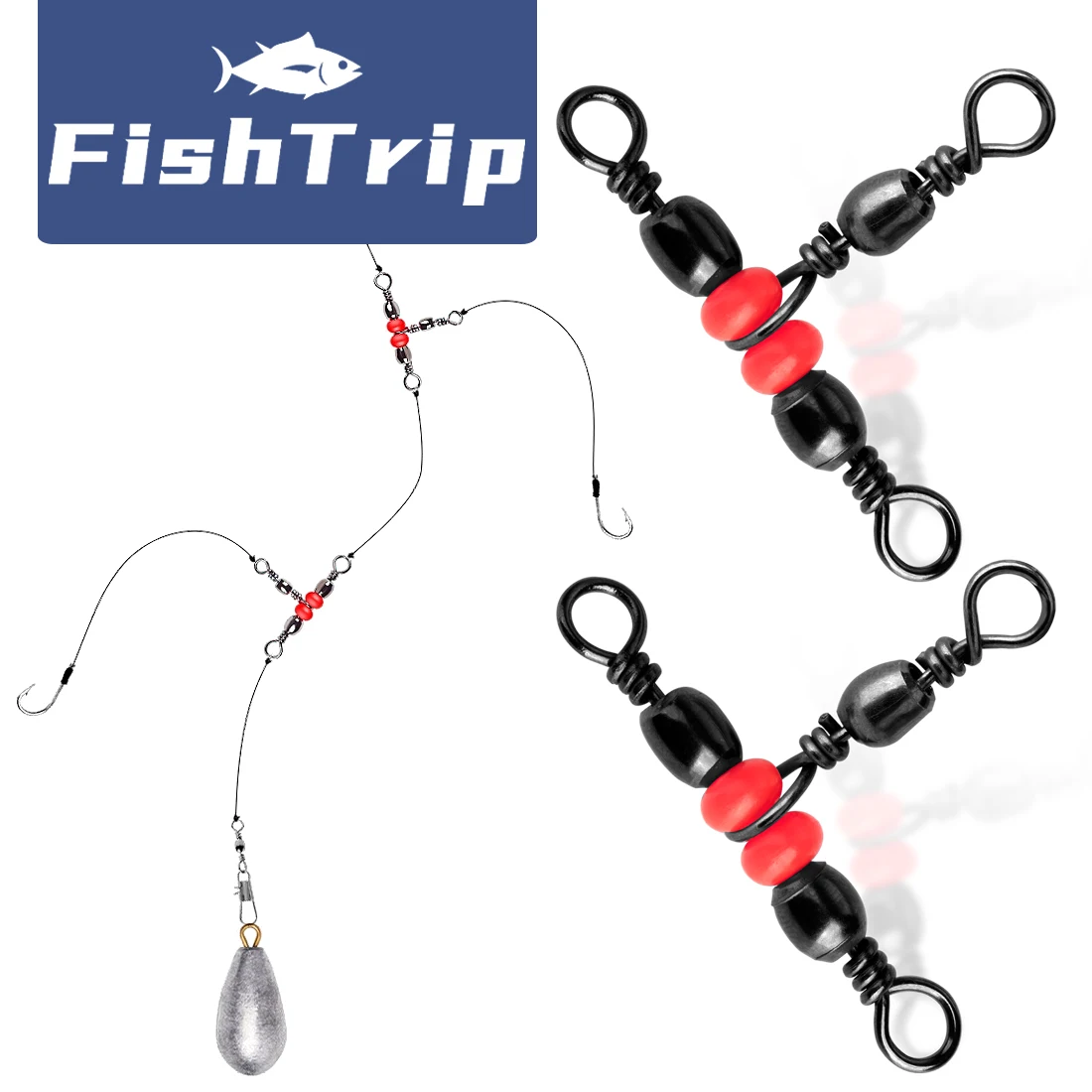 Giratorio FishTrip tres pasos – Acero inoxidable anti-enredos - imagen 3
