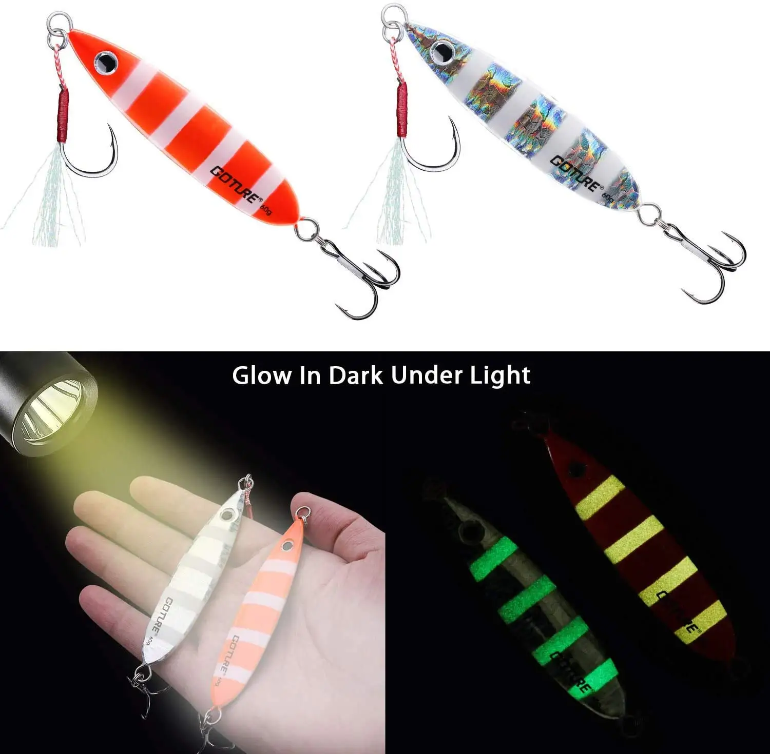 Goture señuelo hundimiento rápido lastrado para pesca en mar - imagen 2