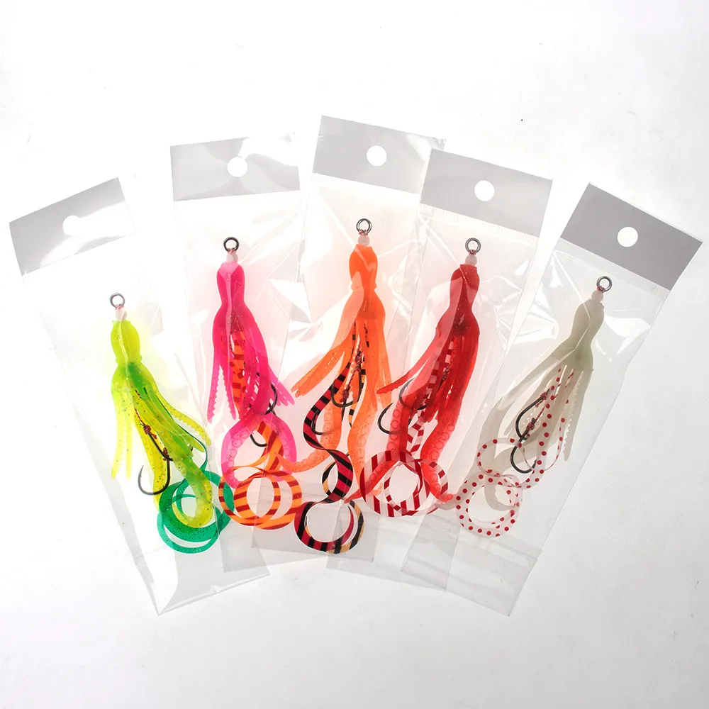 Falda de calamar Lure13 – Cebo luminoso silicone para jigging