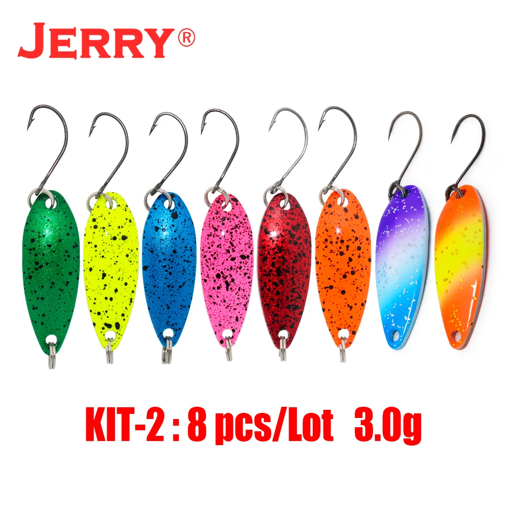 Jerry Scorpio Juego Cucharas Metal UV para Lucio Trucha Agua Dulce