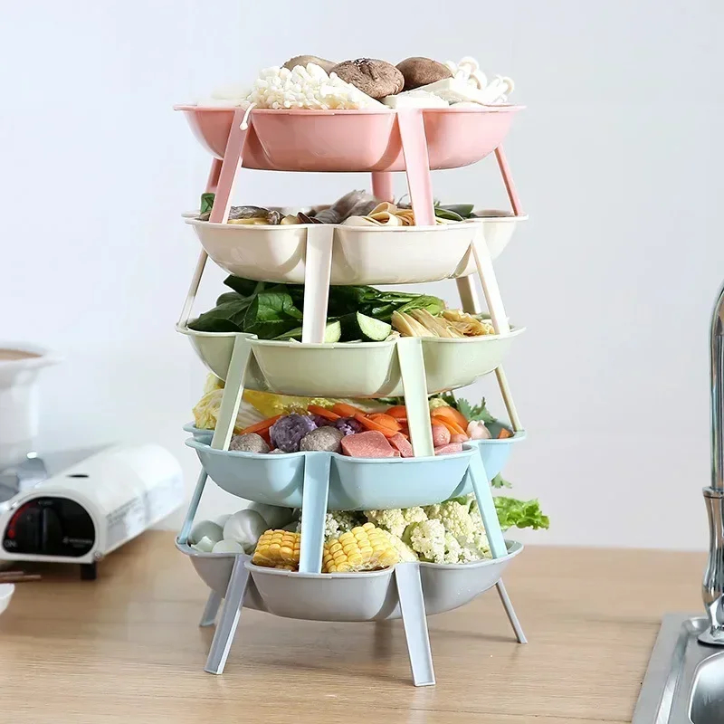 Plato mini apilable en forma de flor para frutas y postres - imagen 3