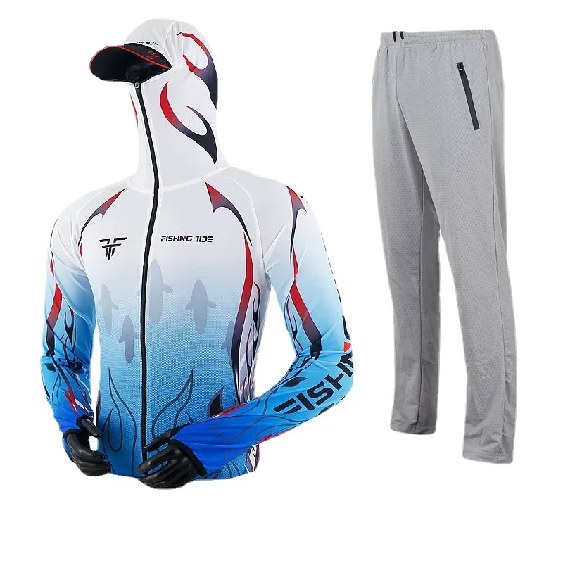 Camisas transpirables hielo con capucha para pesca y protección solar - imagen 2