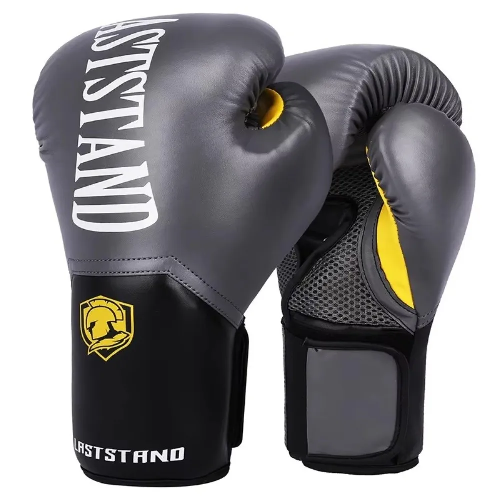Guantes de boxeo Muay Thai PU gruesos transpirables para entrenar - imagen 3