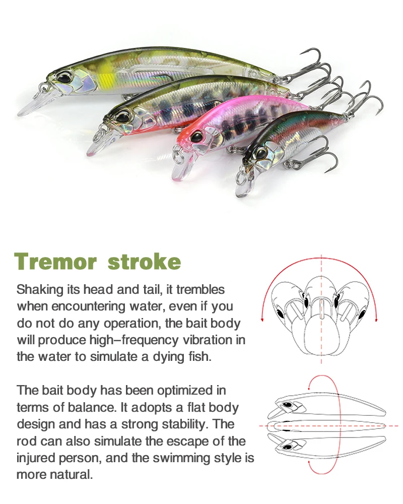 Señuelo artificial para pesca en corriente