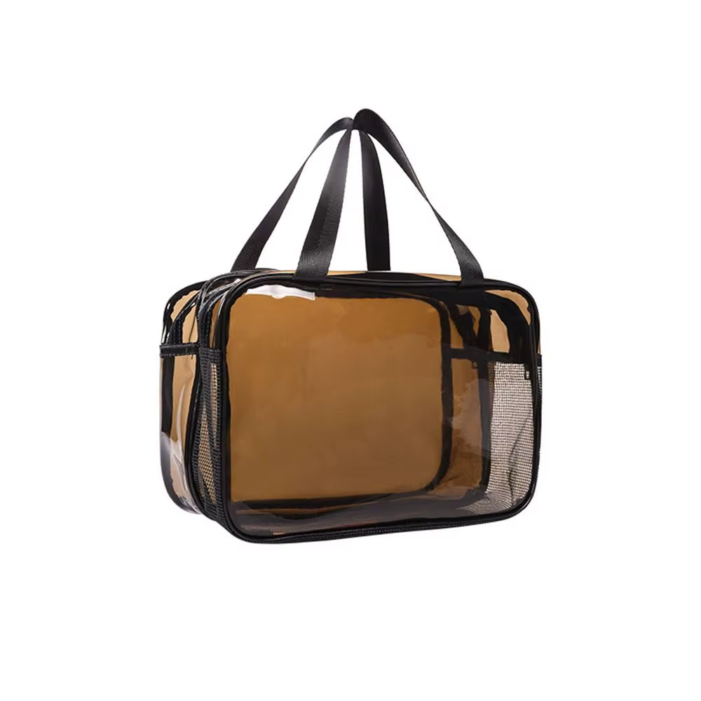 Bolsa Cosméticos Transparente PVC – Separación Seco/Húmedo Alta Capacidad - imagen 4